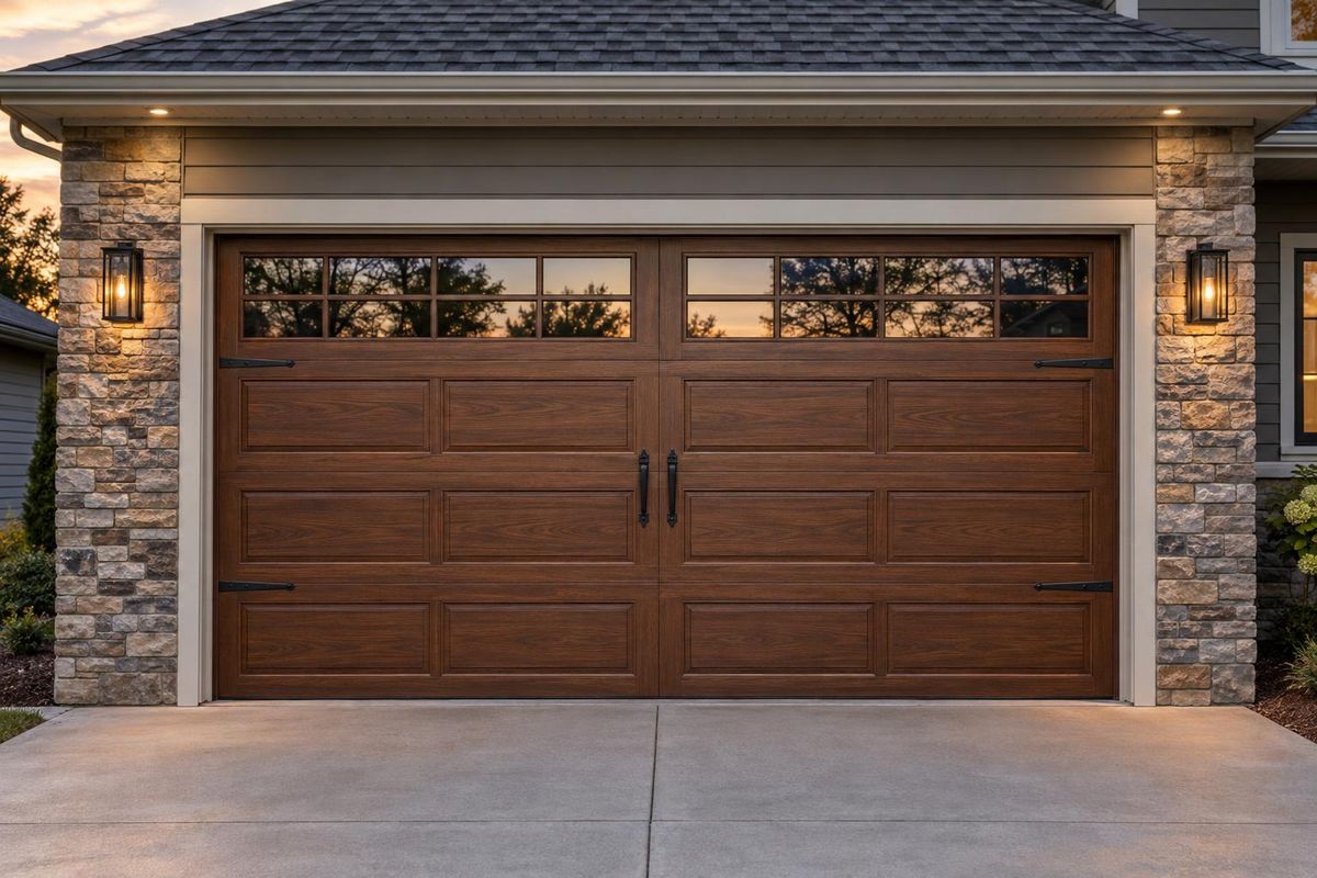 Insulated steel garage door